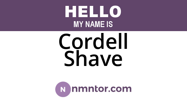 Cordell Shave