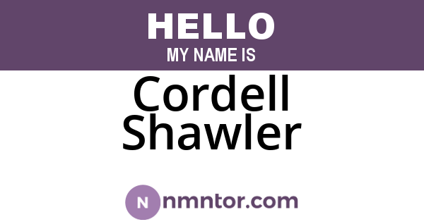 Cordell Shawler