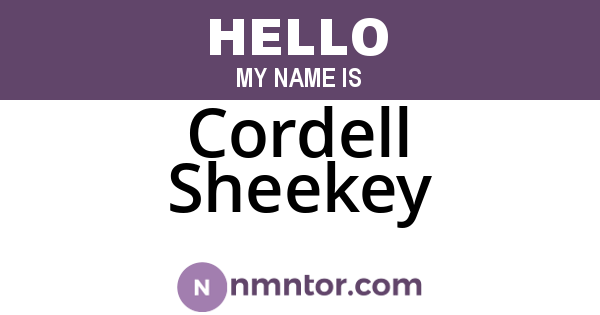 Cordell Sheekey