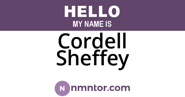 Cordell Sheffey
