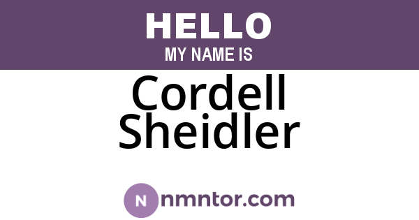 Cordell Sheidler