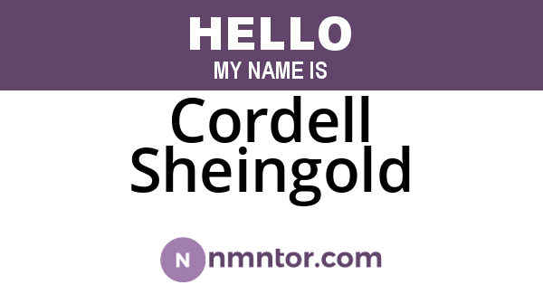 Cordell Sheingold
