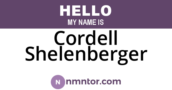 Cordell Shelenberger