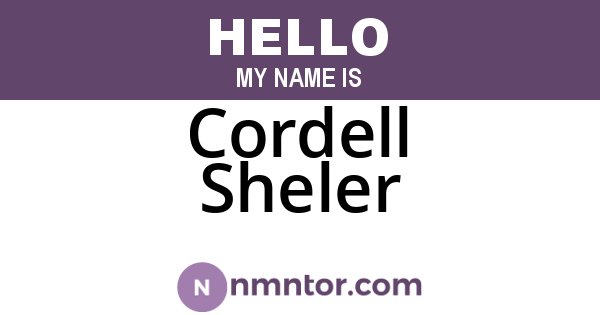 Cordell Sheler