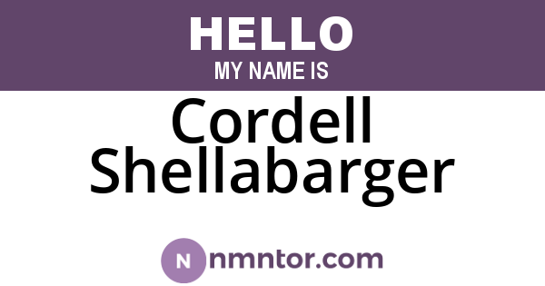 Cordell Shellabarger