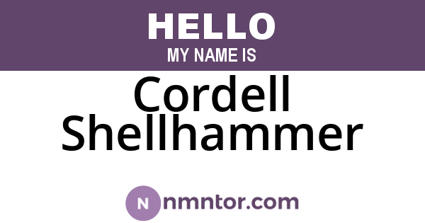 Cordell Shellhammer