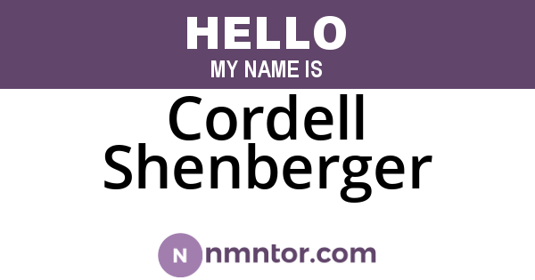 Cordell Shenberger