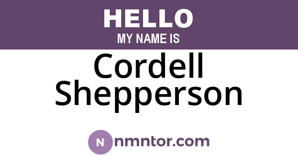 Cordell Shepperson