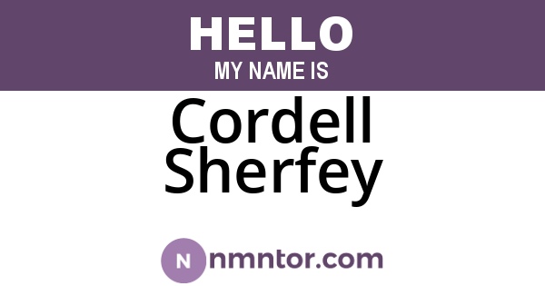 Cordell Sherfey