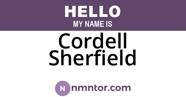 Cordell Sherfield