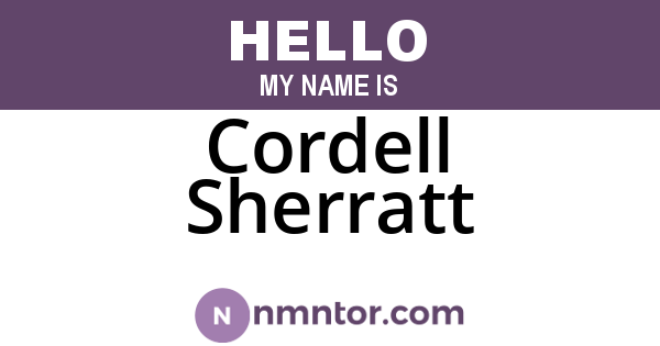 Cordell Sherratt