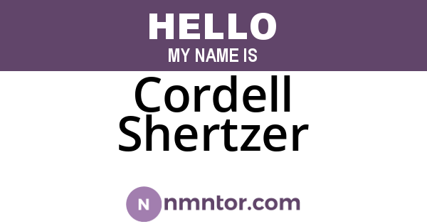 Cordell Shertzer