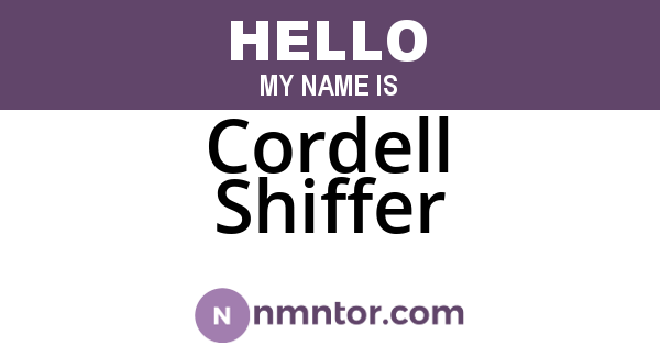 Cordell Shiffer