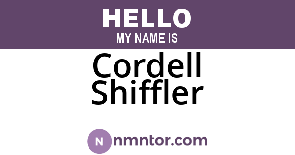 Cordell Shiffler