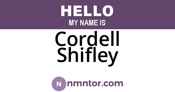 Cordell Shifley