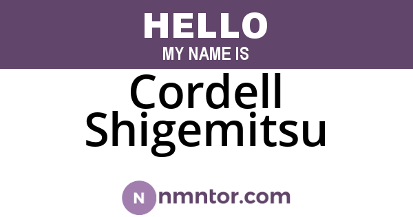 Cordell Shigemitsu