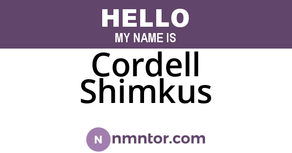 Cordell Shimkus