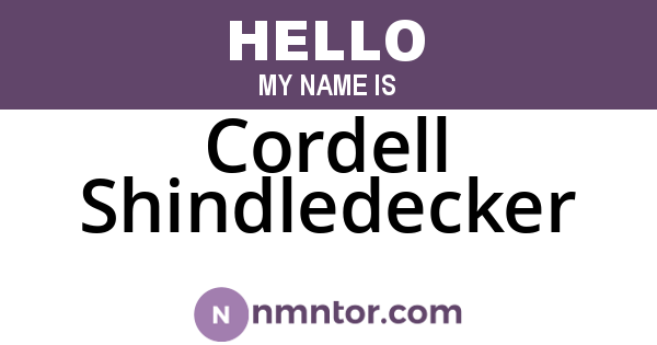 Cordell Shindledecker