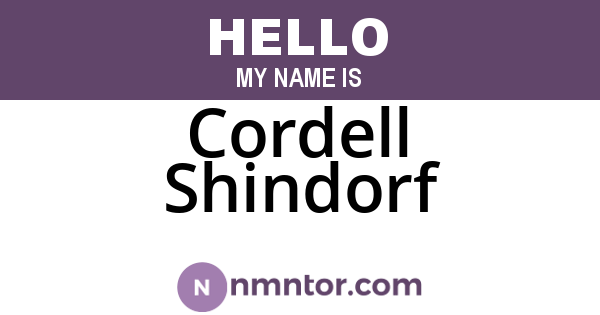 Cordell Shindorf