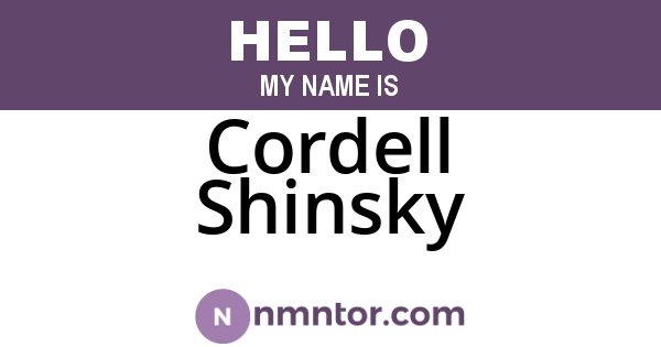 Cordell Shinsky