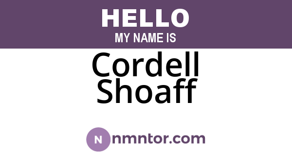 Cordell Shoaff