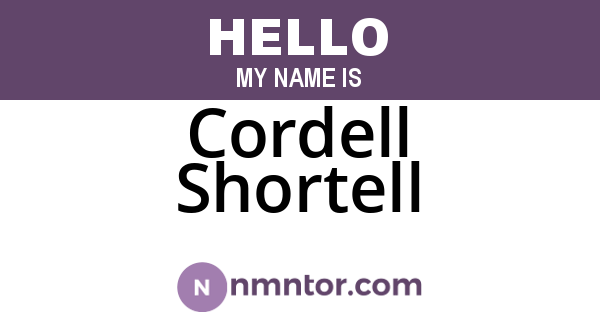 Cordell Shortell