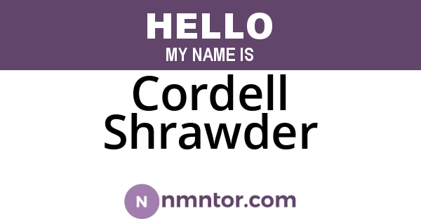 Cordell Shrawder