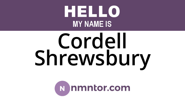 Cordell Shrewsbury