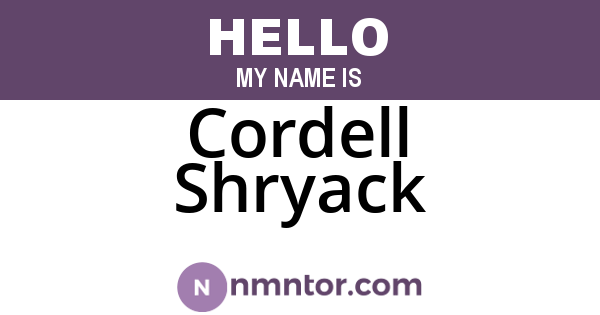 Cordell Shryack