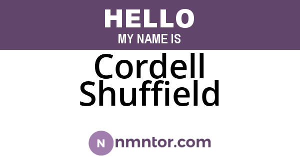 Cordell Shuffield