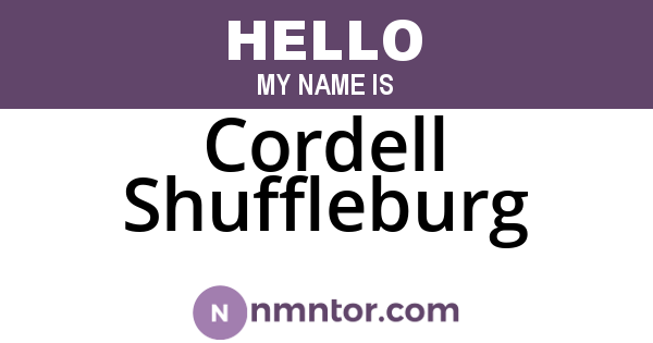 Cordell Shuffleburg