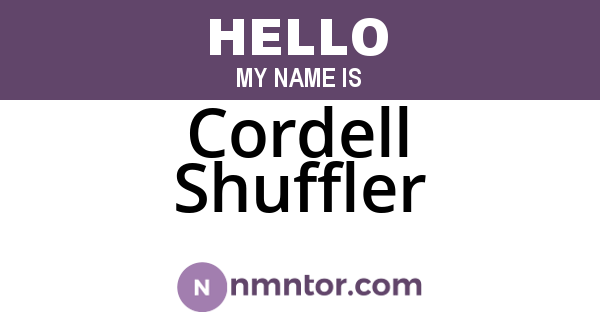 Cordell Shuffler