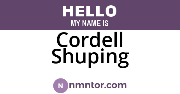 Cordell Shuping