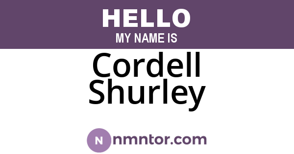 Cordell Shurley
