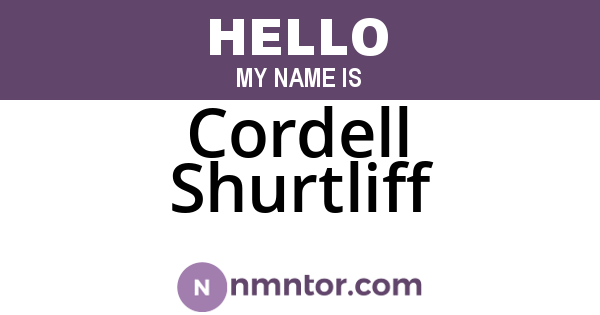 Cordell Shurtliff