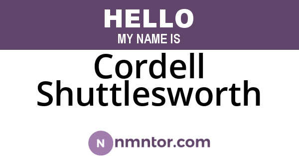 Cordell Shuttlesworth