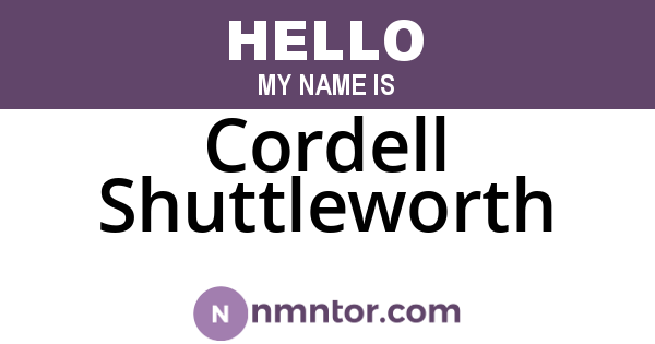 Cordell Shuttleworth
