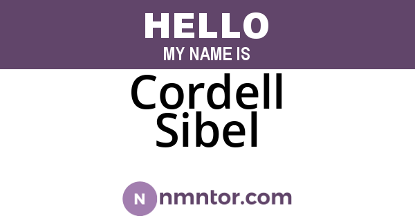 Cordell Sibel