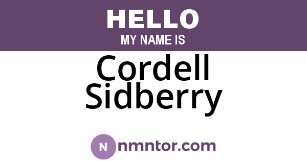 Cordell Sidberry