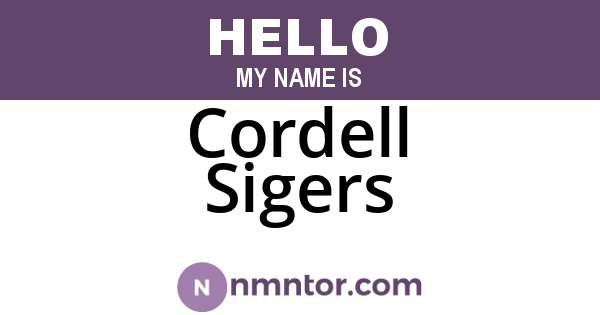 Cordell Sigers