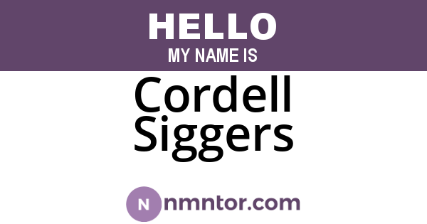 Cordell Siggers