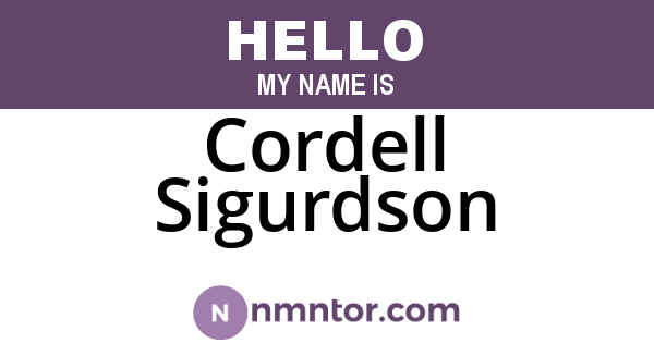 Cordell Sigurdson