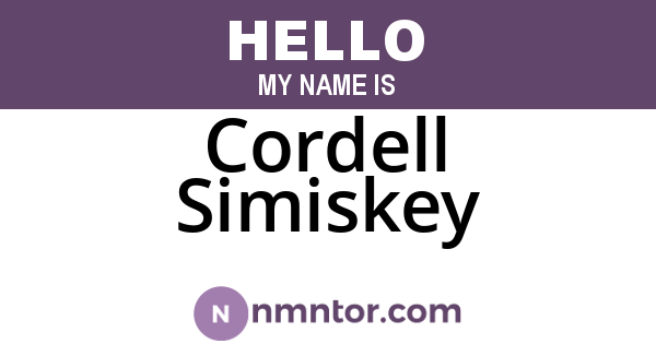 Cordell Simiskey