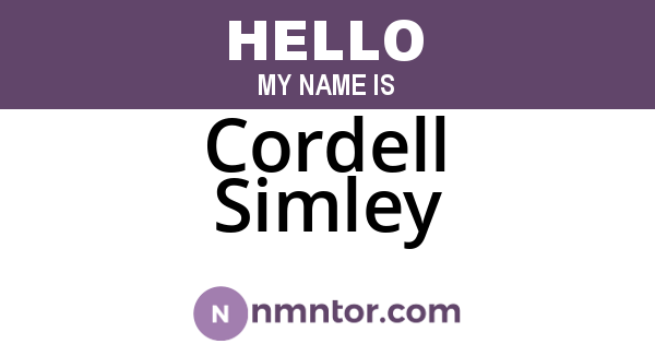 Cordell Simley