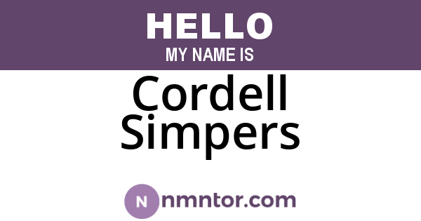 Cordell Simpers