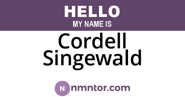 Cordell Singewald