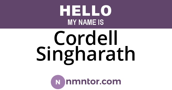 Cordell Singharath