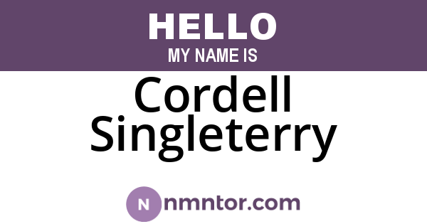 Cordell Singleterry
