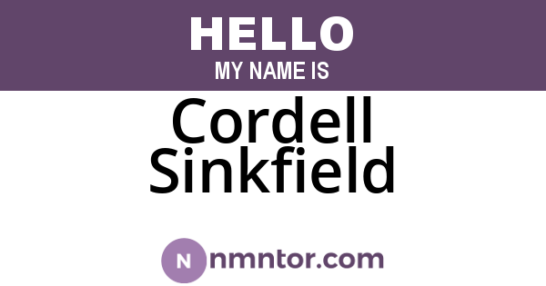 Cordell Sinkfield