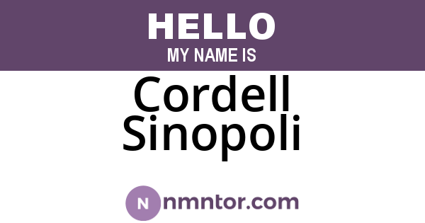 Cordell Sinopoli